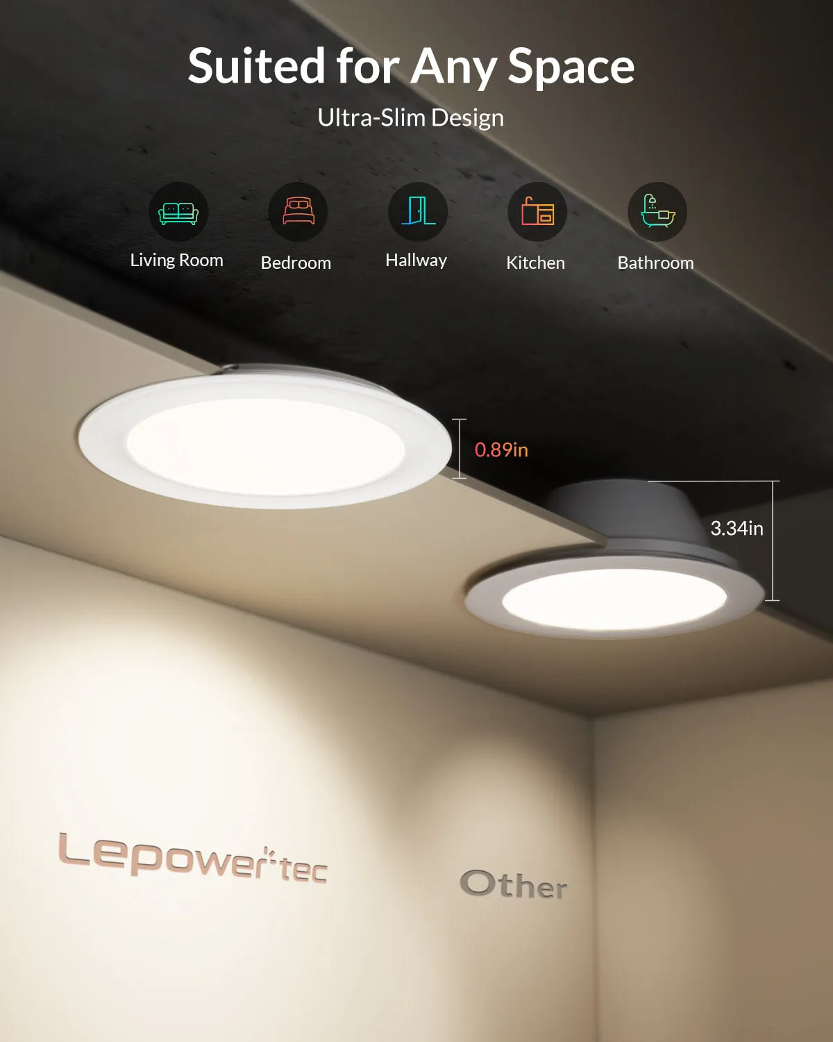 Lepower-tec SceneShine Smart Recessed Lights 4 Pack