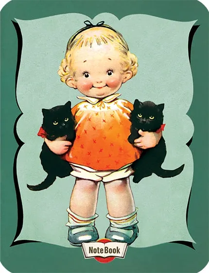 Little Girl Holding Black Kittens - Fan Favorite Notebook