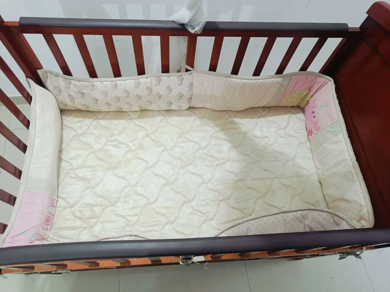 LUVLAP C-80 Baby Crib/Cot with Bumper, Matress and Mosquito Net, Dimensions: 27*16.5*89.1 cm