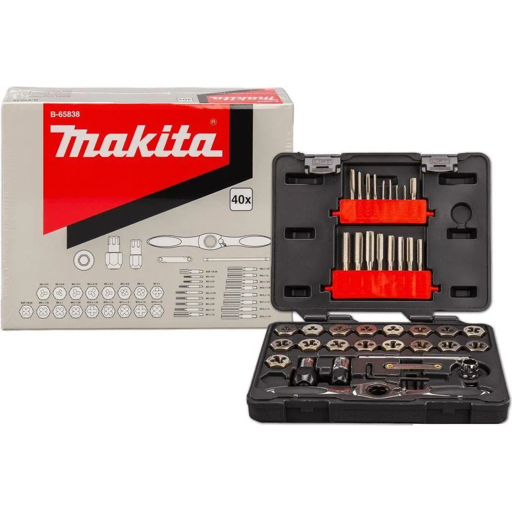 Makita B-65838 40pcs. Ratcheting Tap & Die Set