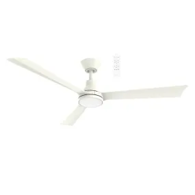 Martec Riviera DC 1320mm Ceiling Fan with LED Light Matt White