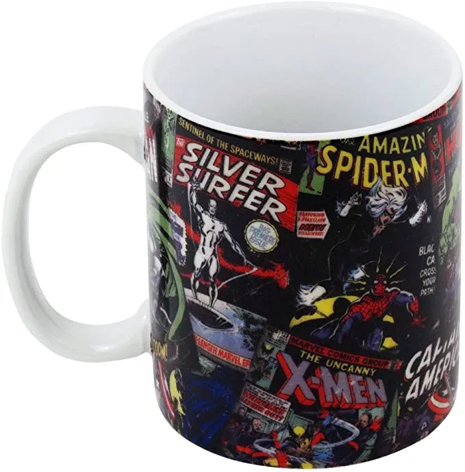 Marvel Comic Black Ceramic Mug