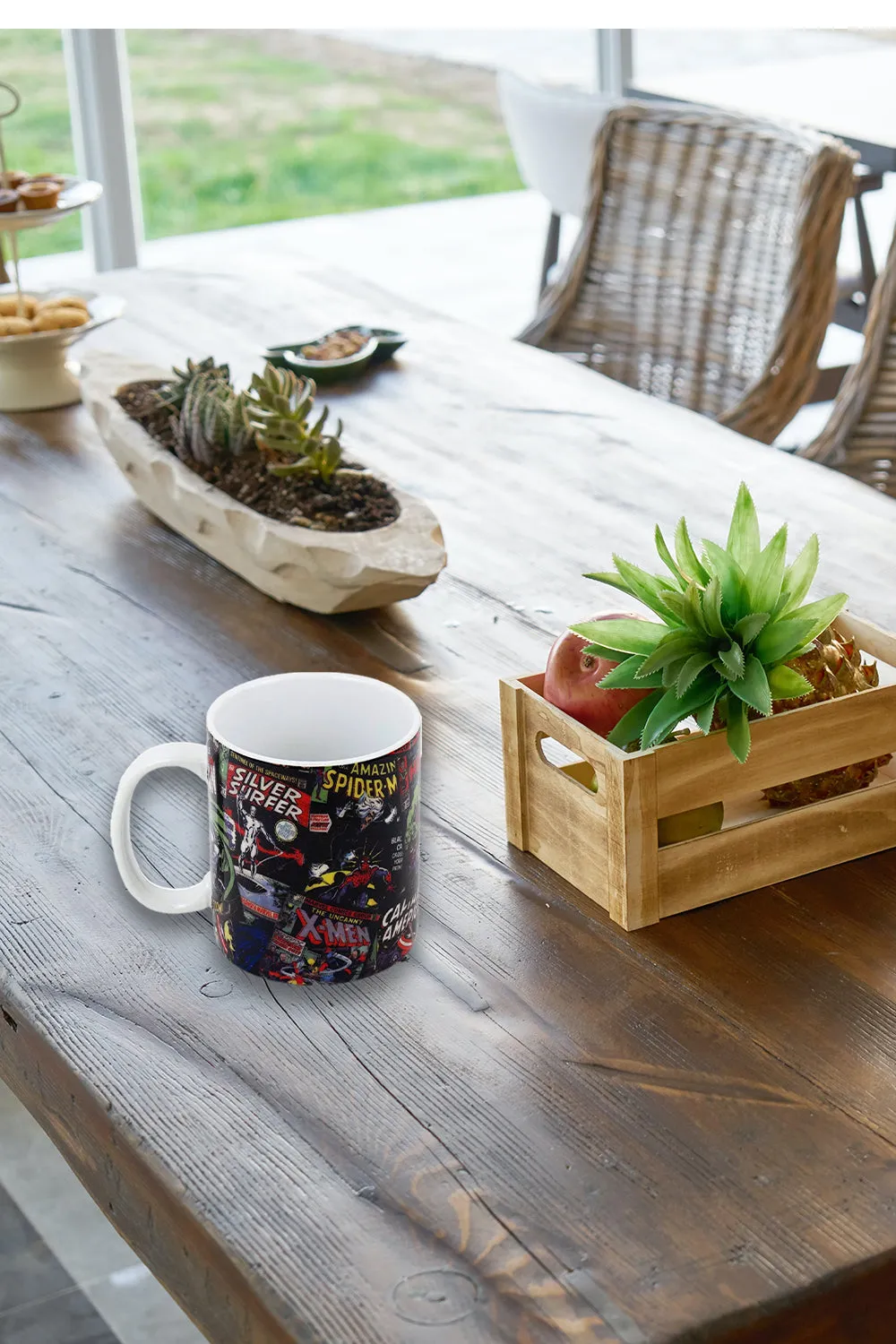 Marvel Comic Black Ceramic Mug