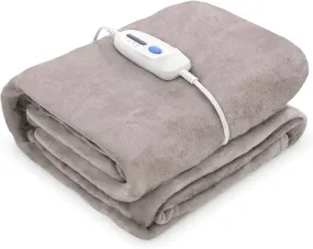 Maxkare Electric Blanket 72" x 84" Full Size  Flannel Heated Throw Blanket, ETL Certification Fast Heating with 4 Heating Levels & 10 Hours Auto Off, Machine Washable