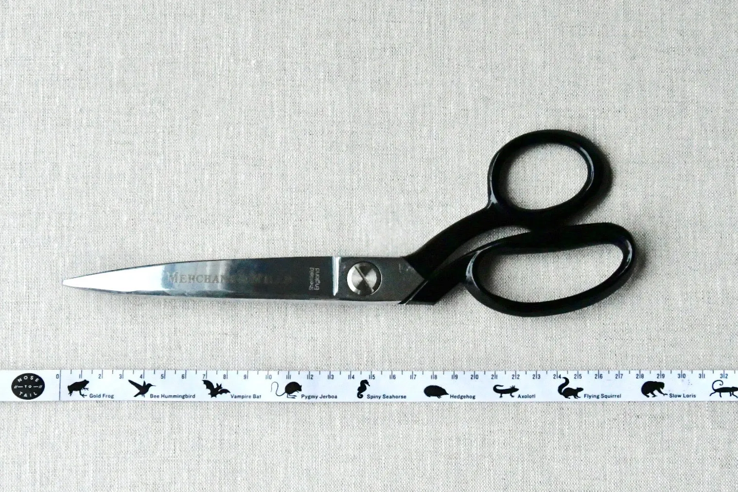 Merchant & Mills, Tailors Shears, Black Handled, 8"