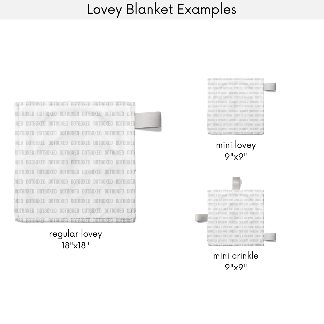 Mini Lovey or Mini Crinkle Blanket - Merry and Bright Santa’s