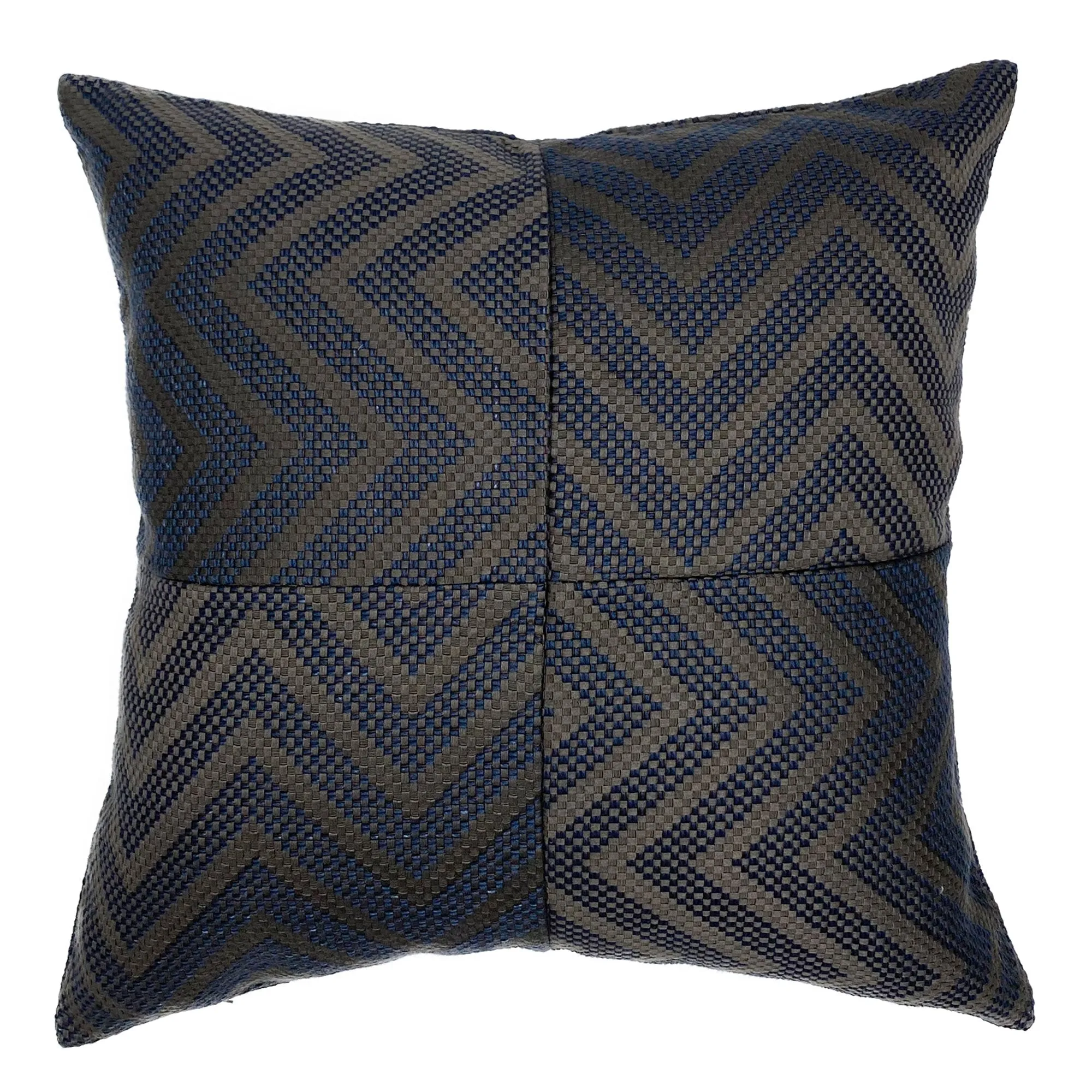 Modern Navy Chevron Throw Pillow Cover 20x20