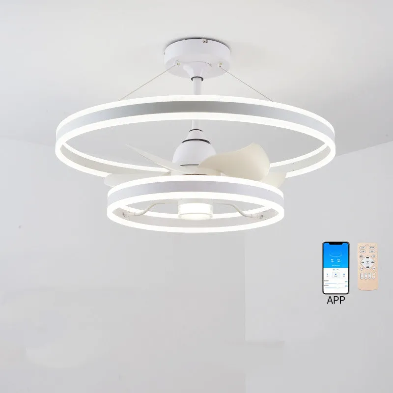 Modern Simple Living Room Ceiling Fan Lamp