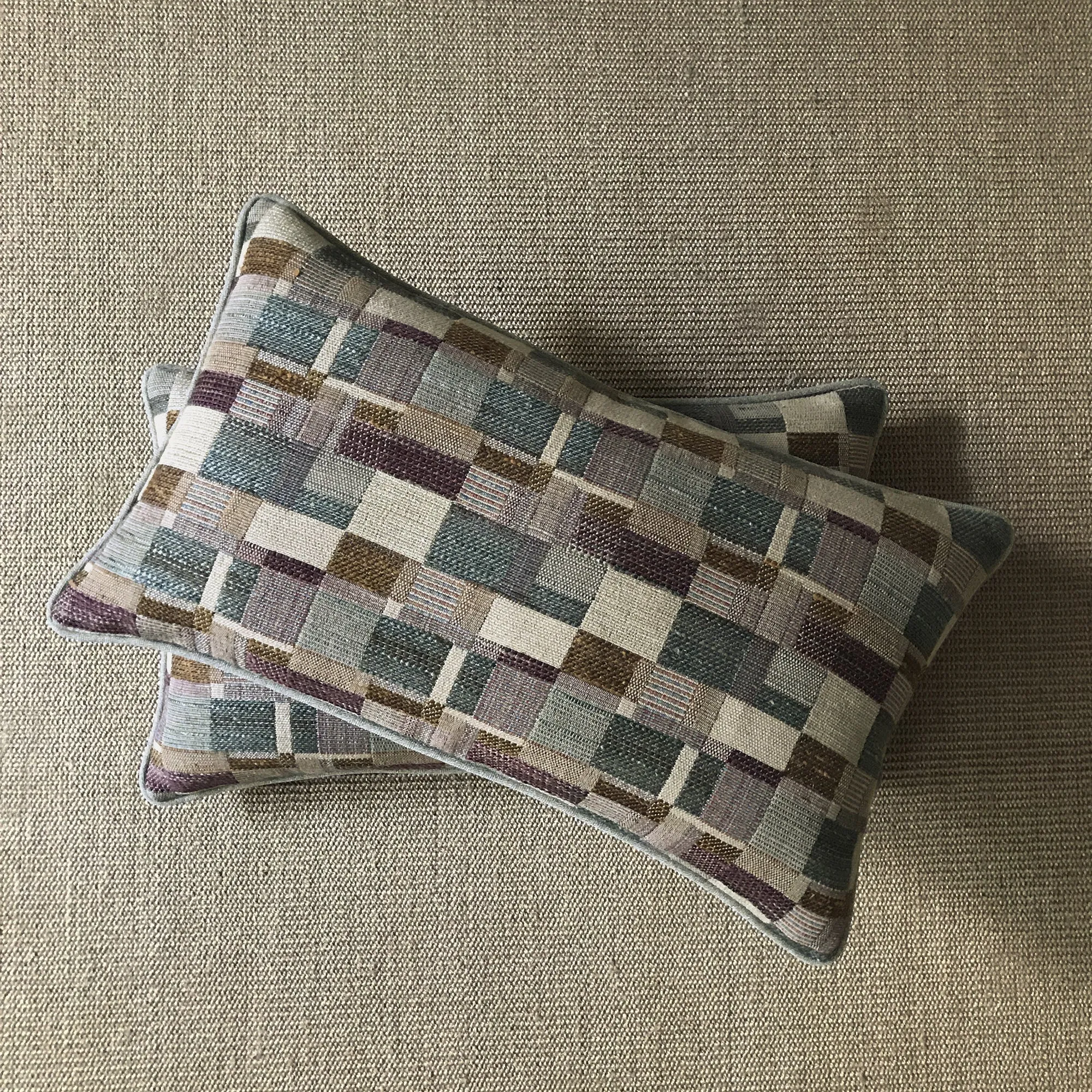 Multicolor Geometric Lodge Lumbar Pillow Cover 15x26