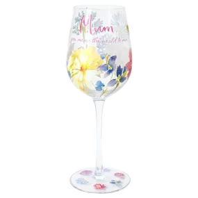 Mum Wine Glass