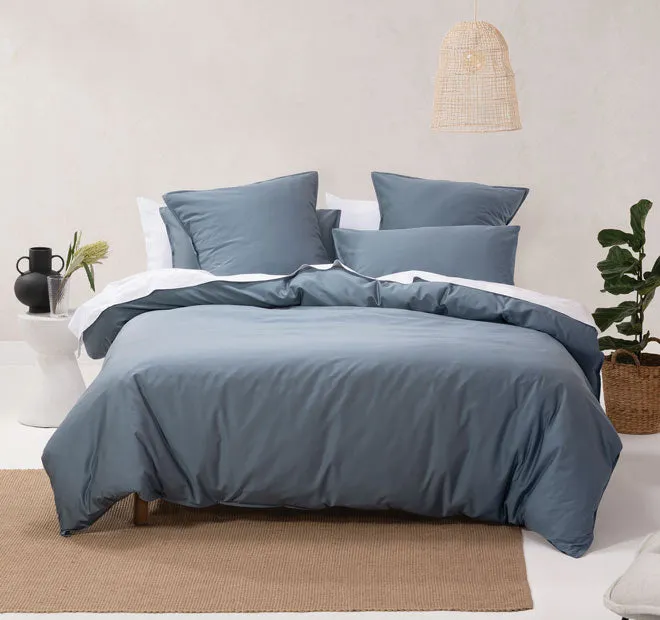 Nara 400THC Bamboo Cotton Standard Pillowcase Bluestone