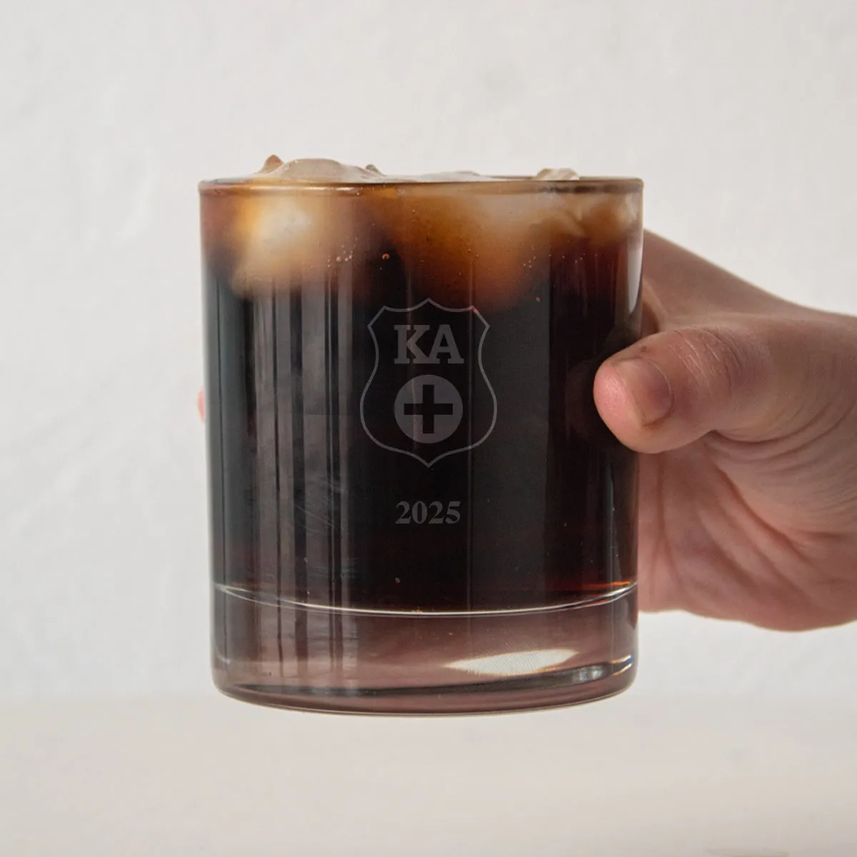 New! Kappa Alpha Engraved Year Rocks Glass