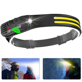 New LED Sensor Headlamp Camping Search Light Head Flashlight Rechargeable Powerful Head Lamp Front Lanterns Headlights 6 Styles