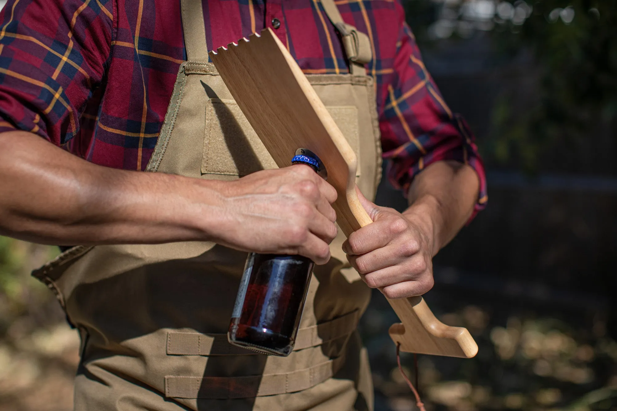 New Orleans Saints - Hardwood BBQ Grill Scraper with Bottle Opener