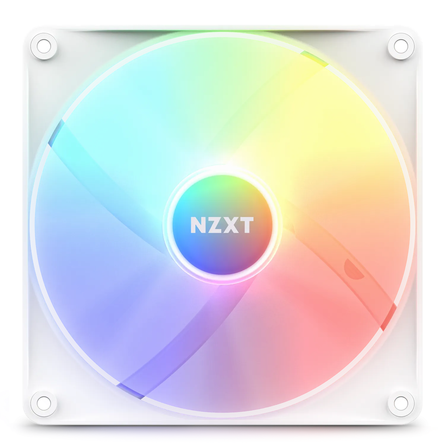 NZXT F140RGB CORE - 140MM HUB-MOUNTED RGB FAN - SINGLE PACK (WHITE)-RF-C14SF-W1