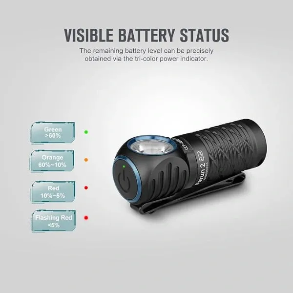 OLIGHT PERUN2MINIBKCW Perun 2 Mini LED Rechargeable Headlamp