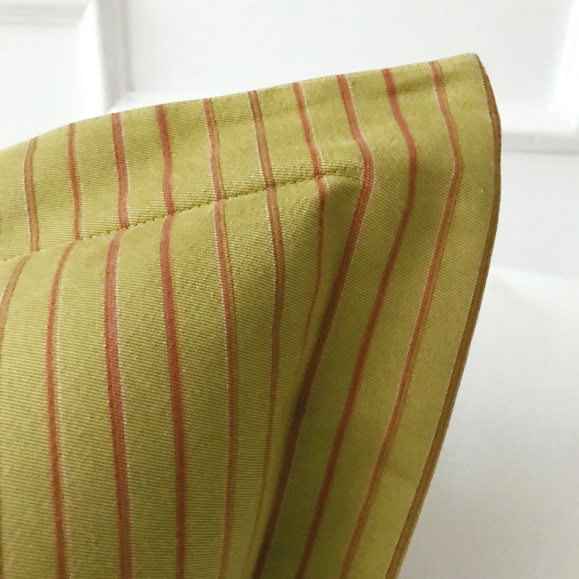 Olive and Rust Pinstriped Euro Sham 26x26