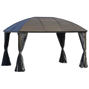 Outsunny 3 x 4m Hardtop Gazebo Dark Grey