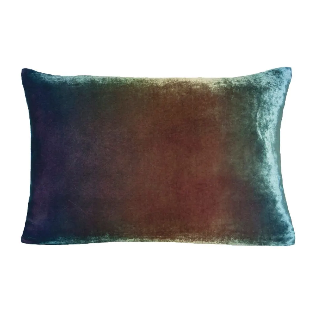 Peacock Ombre Velvet Pillows by Kevin O’Brien Studio