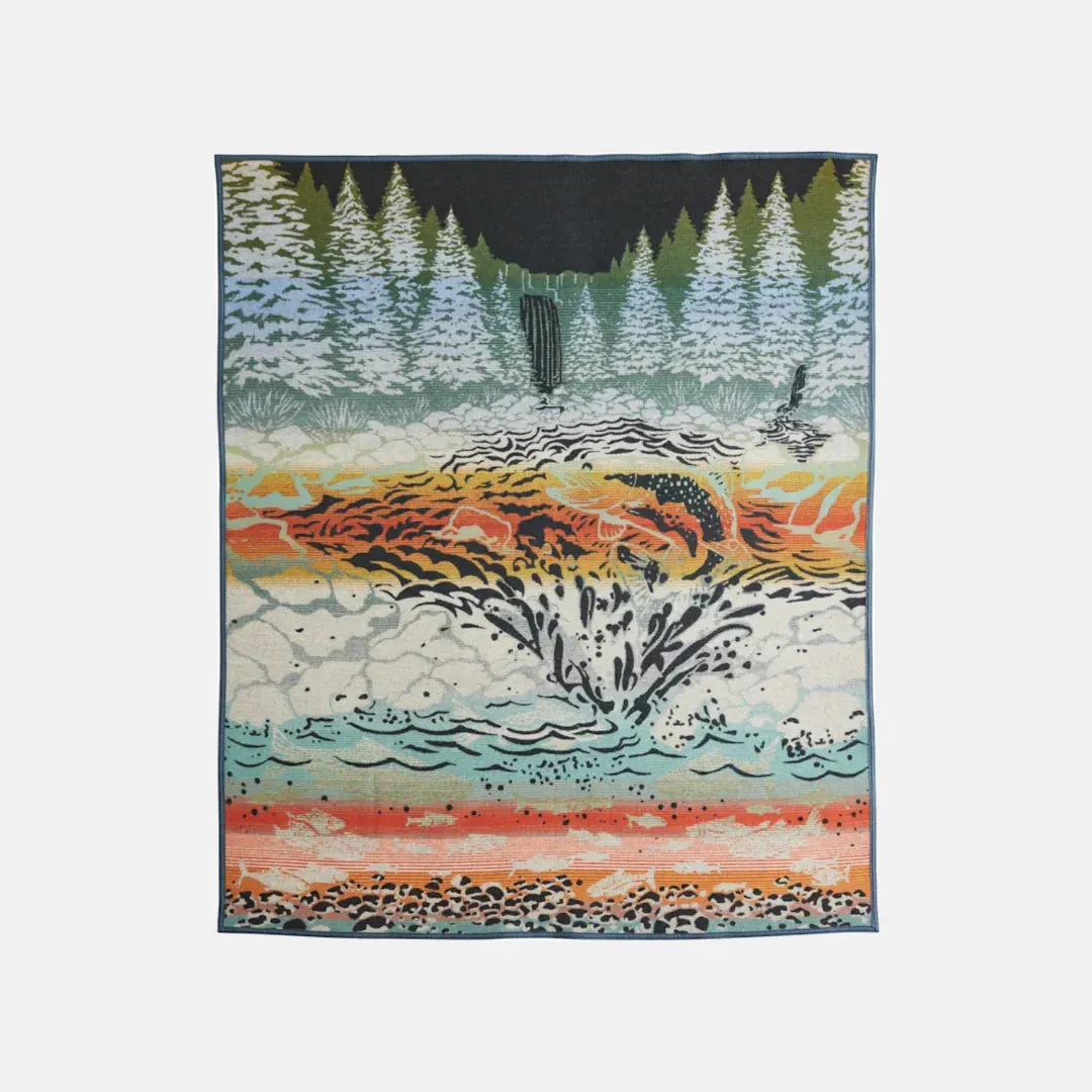 PENDLETON JACQUARED NAPPED ROBE SALMON FALLS