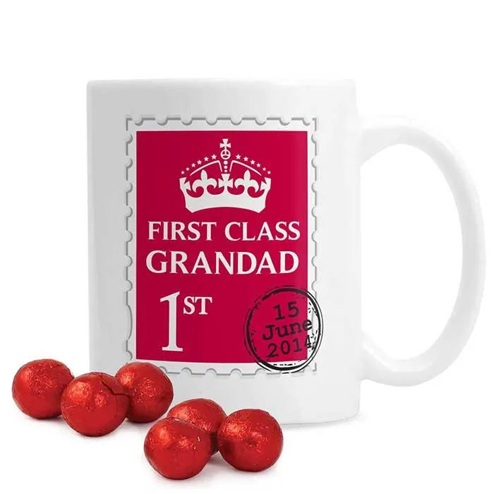 Personalised 1st Class Grandad  Mug