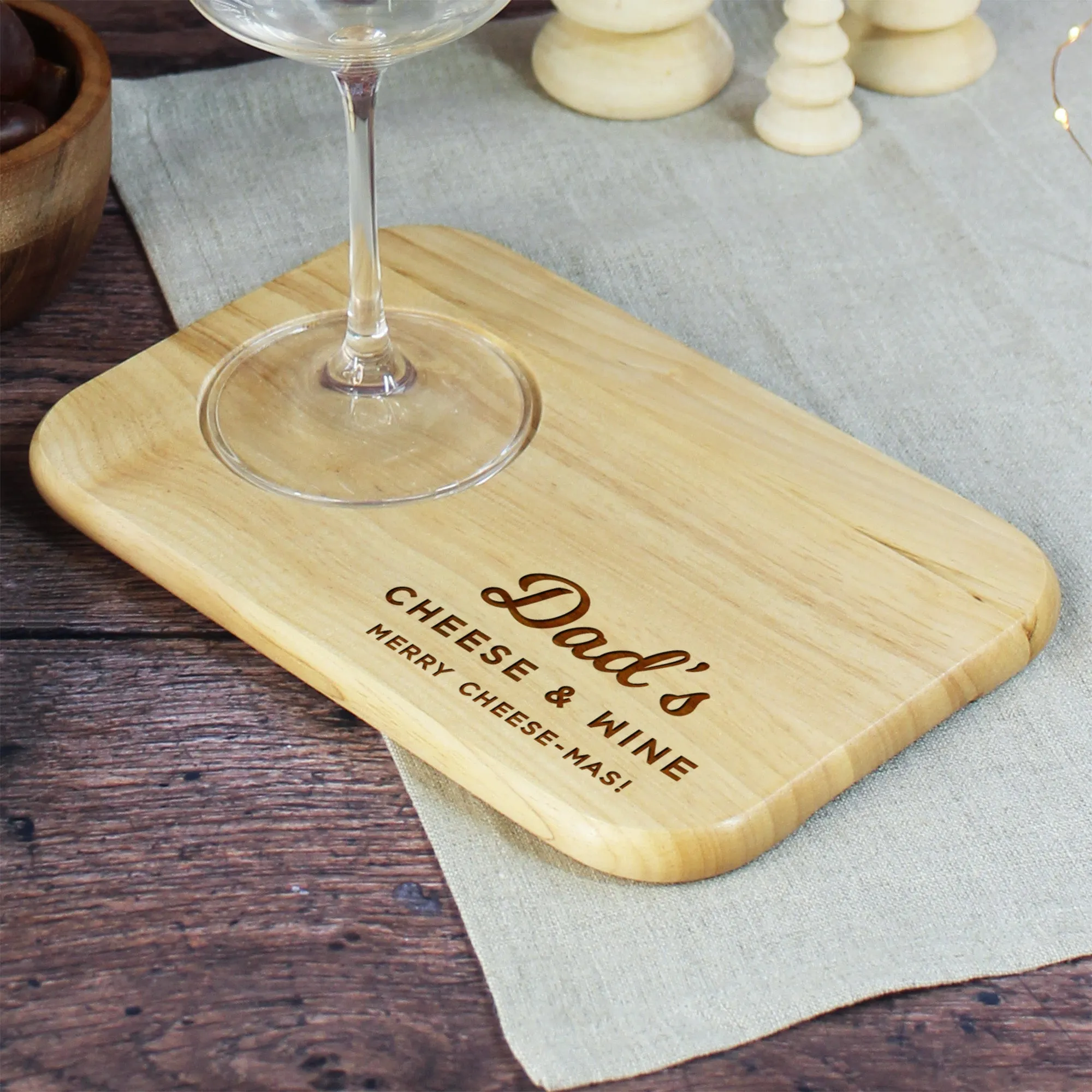 Personalised Cheese & Wine Serving Board