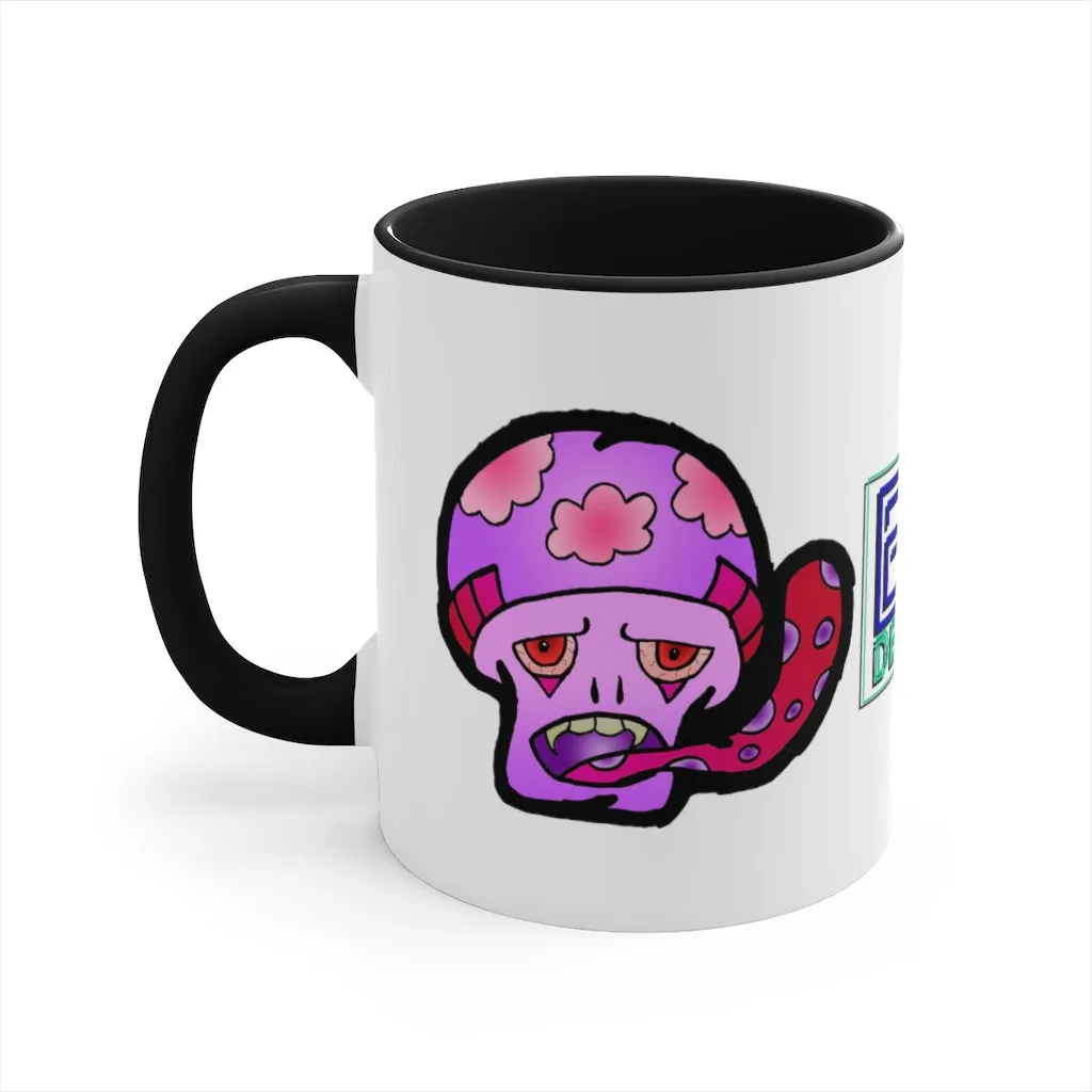 Pink Shroom Accent Coffee Mug, 11oz