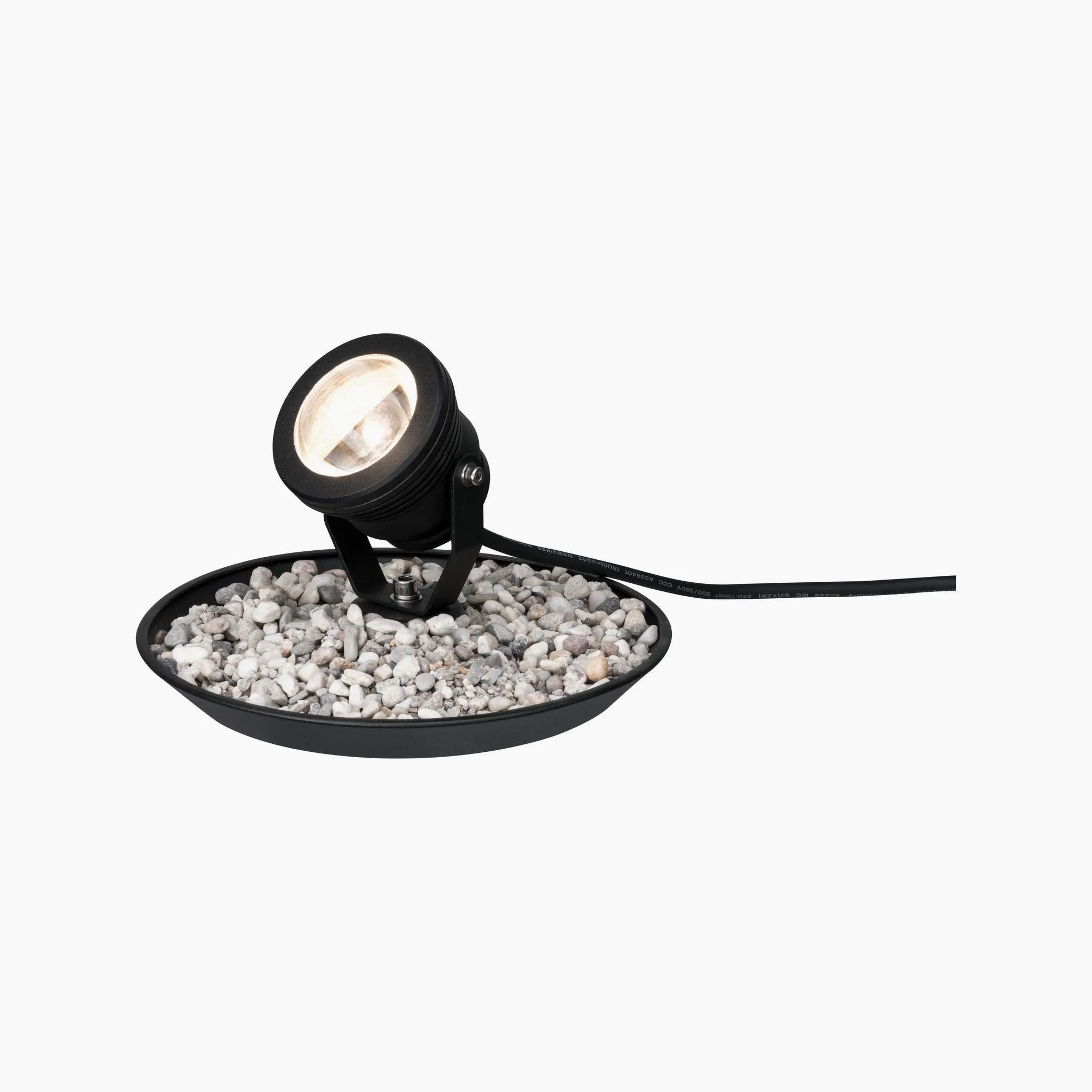 Plug & Shine Outdoor 2.8W LED Pond Spotlight in Black