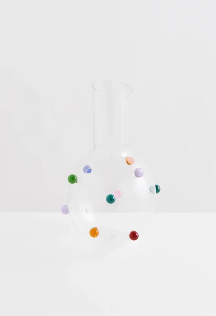 Pomponette Carafe - Clear/ Multi