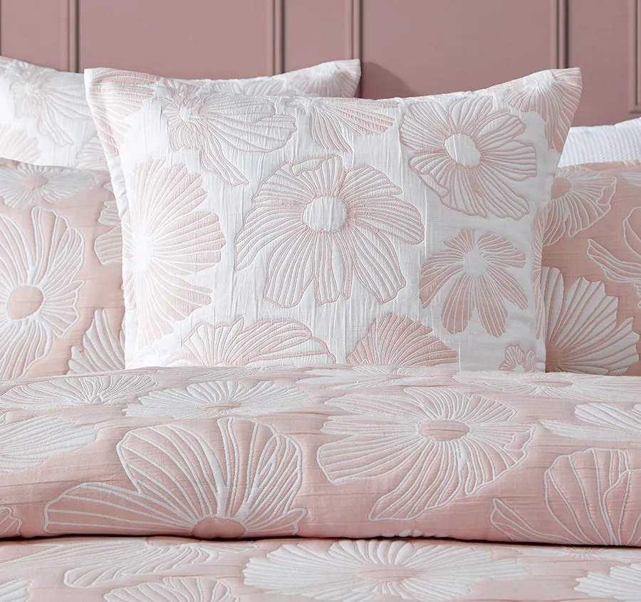 Poppi European Pillowcase Rose