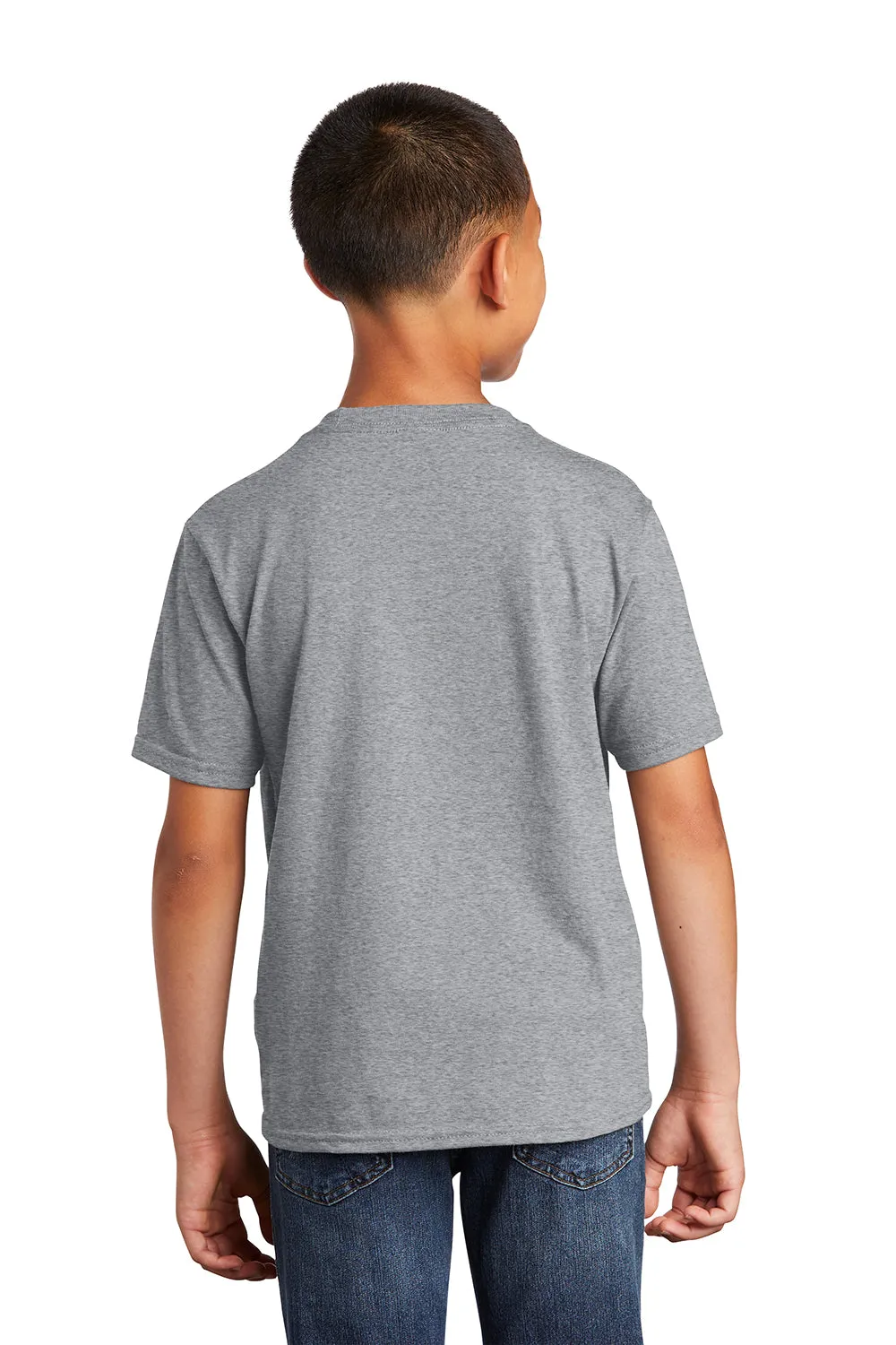 Port & Company Youth Fan Favorite Short Sleeve Crewneck T-Shirt - Heather Grey