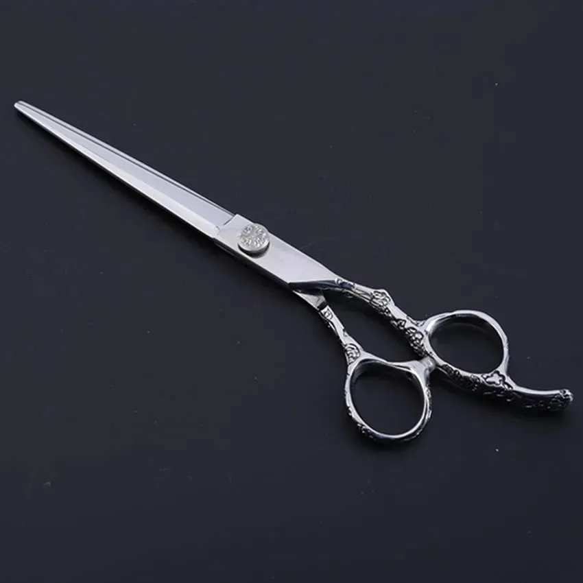 Professional Japanese 440C Stainless Steel Hairdressing Scissors - 7 Inch Plum Handle