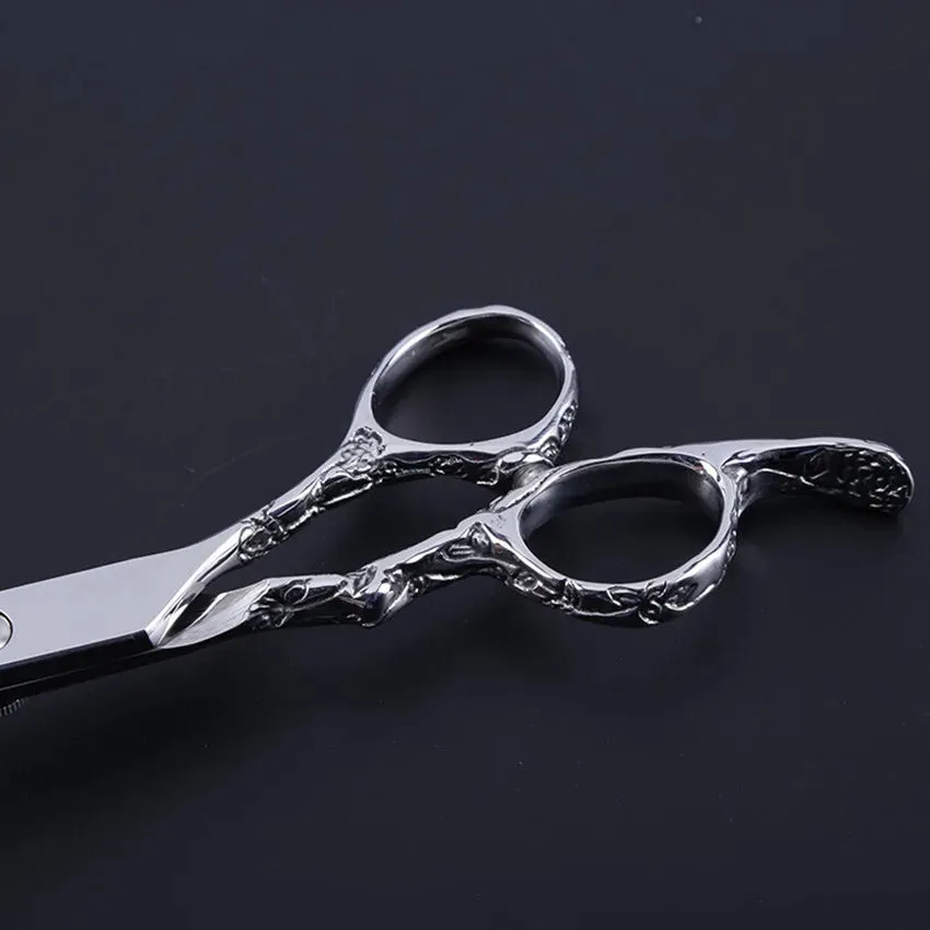 Professional Japanese 440C Stainless Steel Hairdressing Scissors - 7 Inch Plum Handle