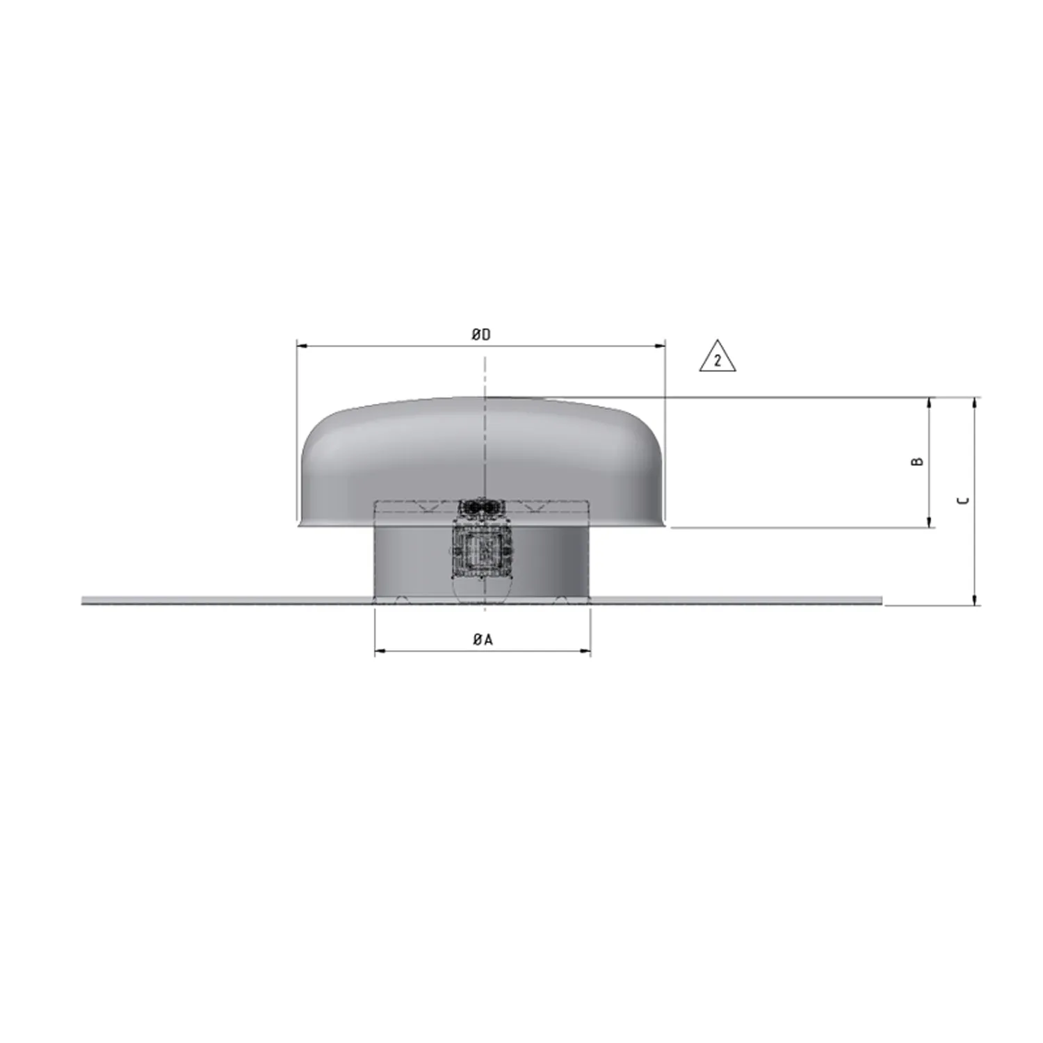 Profile Base Hooded Roof Exhaust Fan 400mm - 1200mm