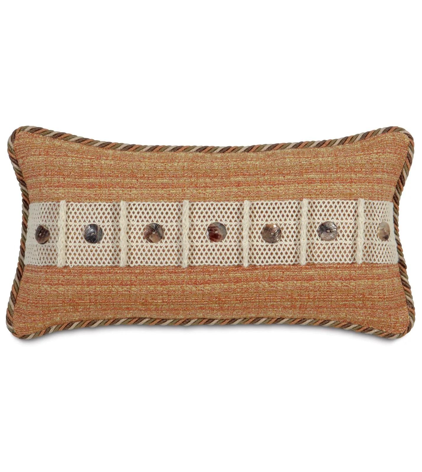 Provo Button Lumbar Pillow Cover 11x21