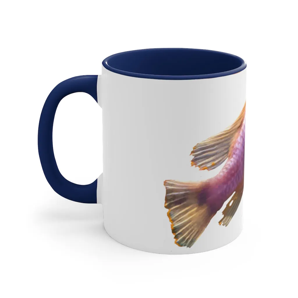 Purple Fish Accent Coffee Mug, 11oz