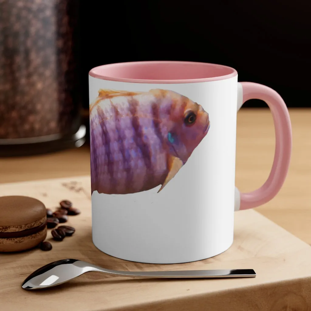 Purple Fish Accent Coffee Mug, 11oz