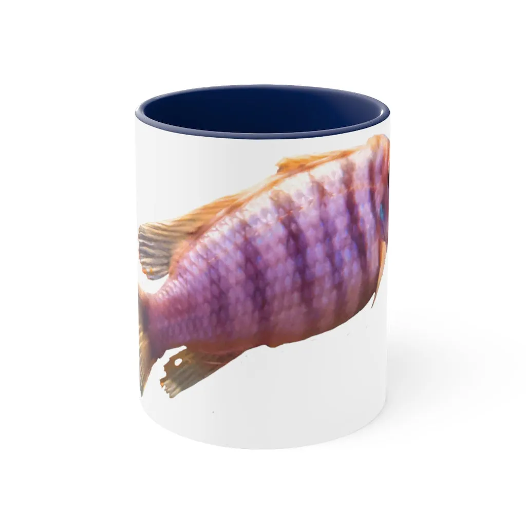 Purple Fish Accent Coffee Mug, 11oz