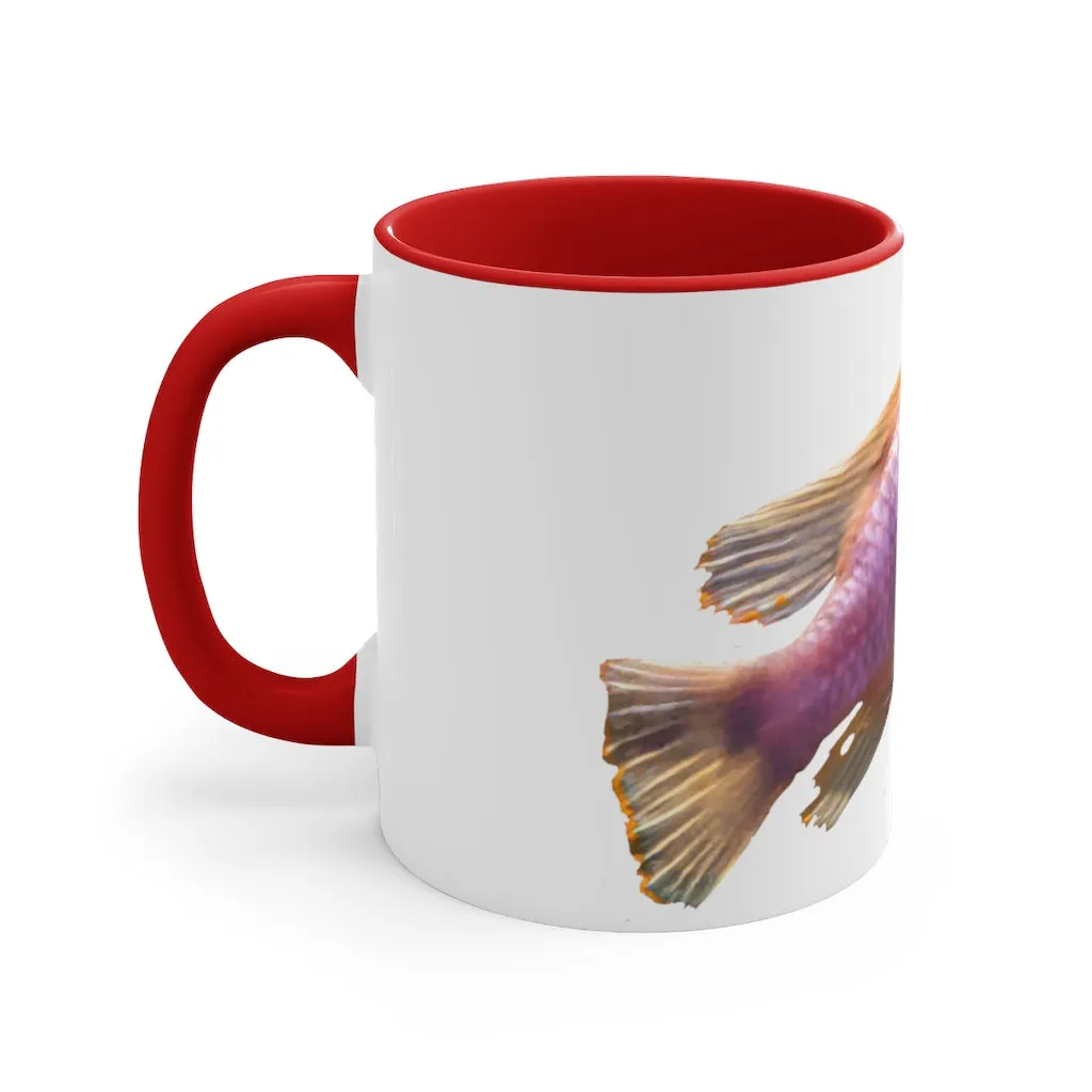 Purple Fish Accent Coffee Mug, 11oz