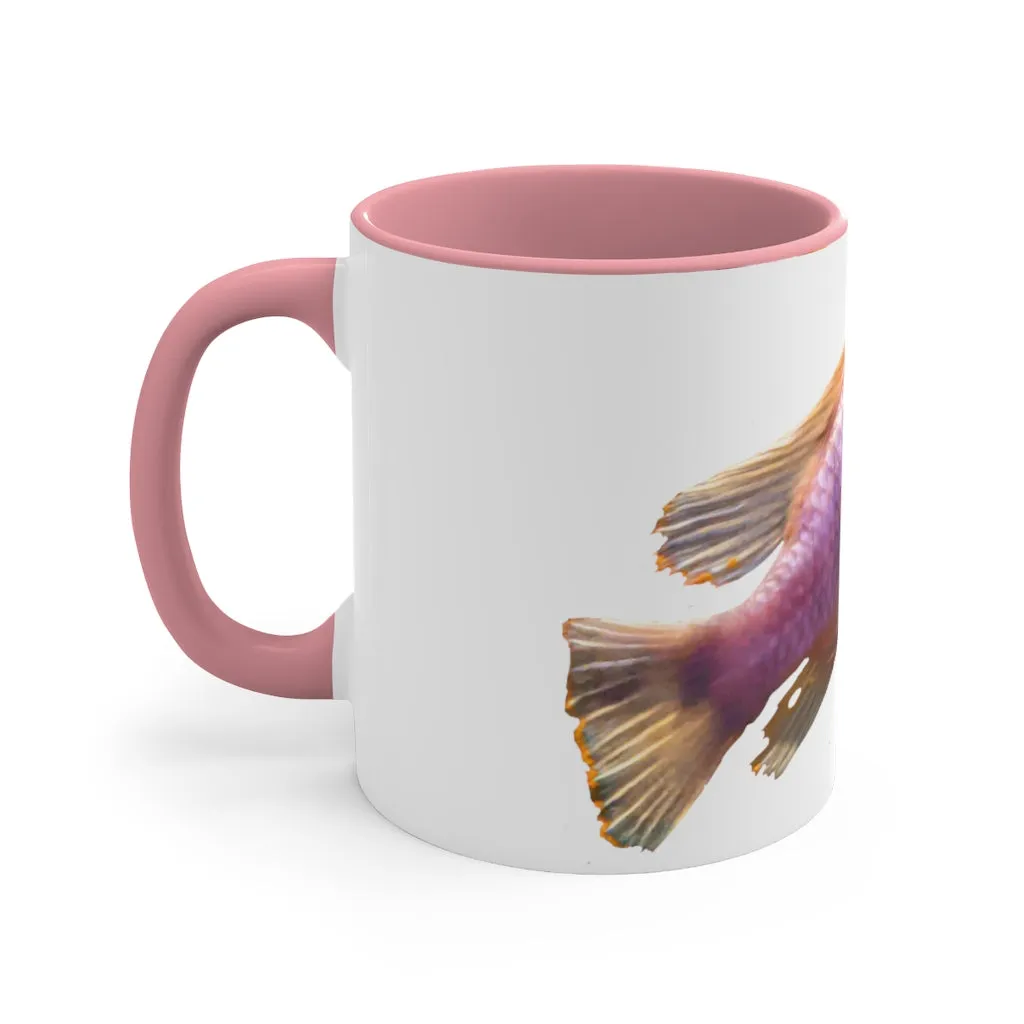 Purple Fish Accent Coffee Mug, 11oz