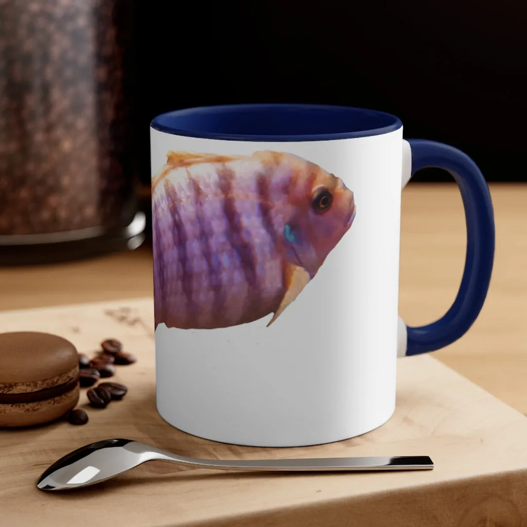 Purple Fish Accent Coffee Mug, 11oz