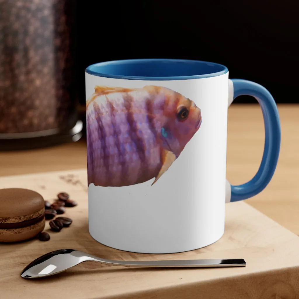 Purple Fish Accent Coffee Mug, 11oz