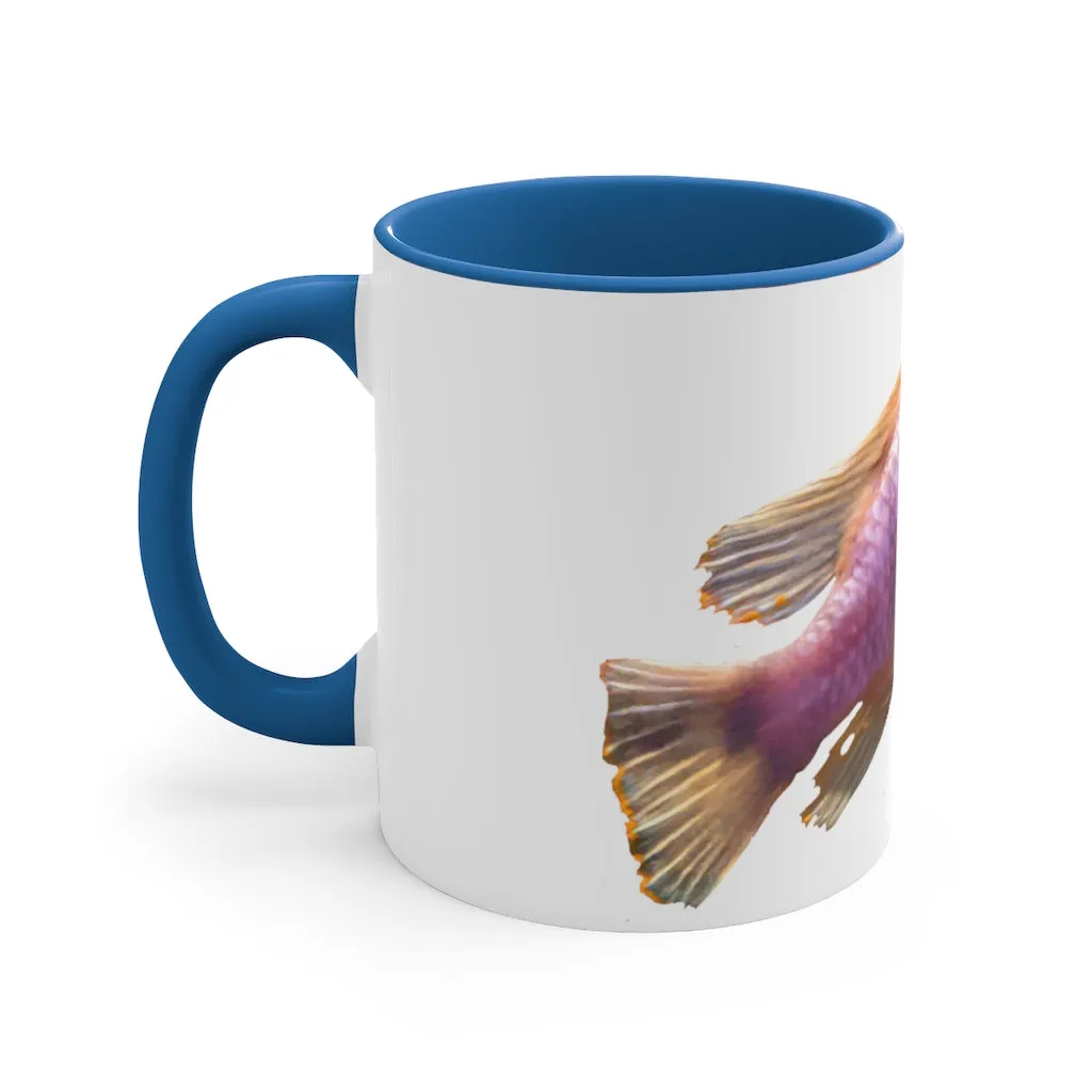 Purple Fish Accent Coffee Mug, 11oz