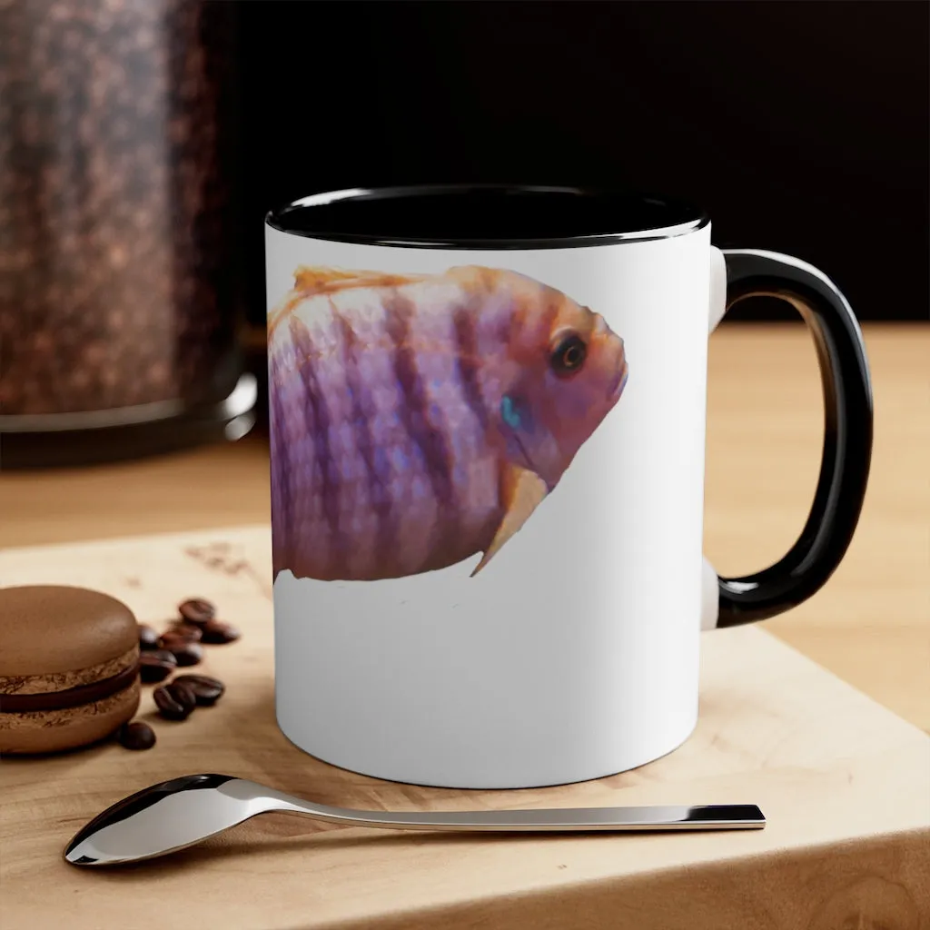 Purple Fish Accent Coffee Mug, 11oz