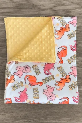 "Roar" Dinosaur Minky Blanket