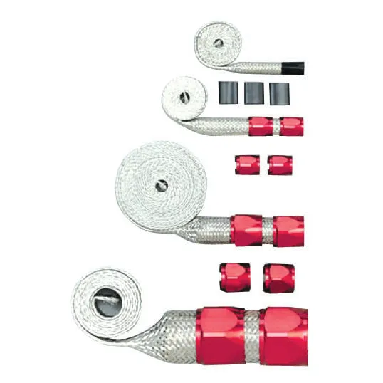 Racing Power Red Braided Hose Sleeving Kit