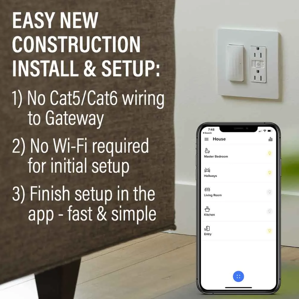 radiant Smart Surface Mount Gateway With Netatmo, Matte Light Almond