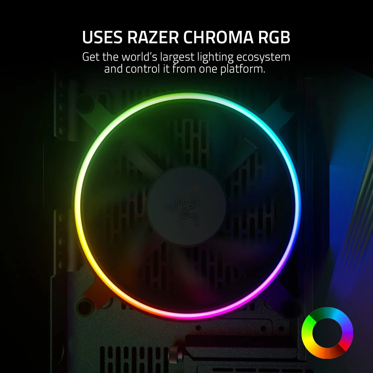 Razer Kunai Chroma 120mm ARGB LED PWM Performance Fan RC21-01800100-R3M1