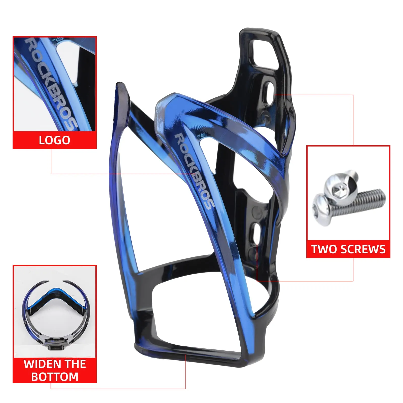 ROCKBROS FK-338 Bike Water Bottle Holder with Screws Tool