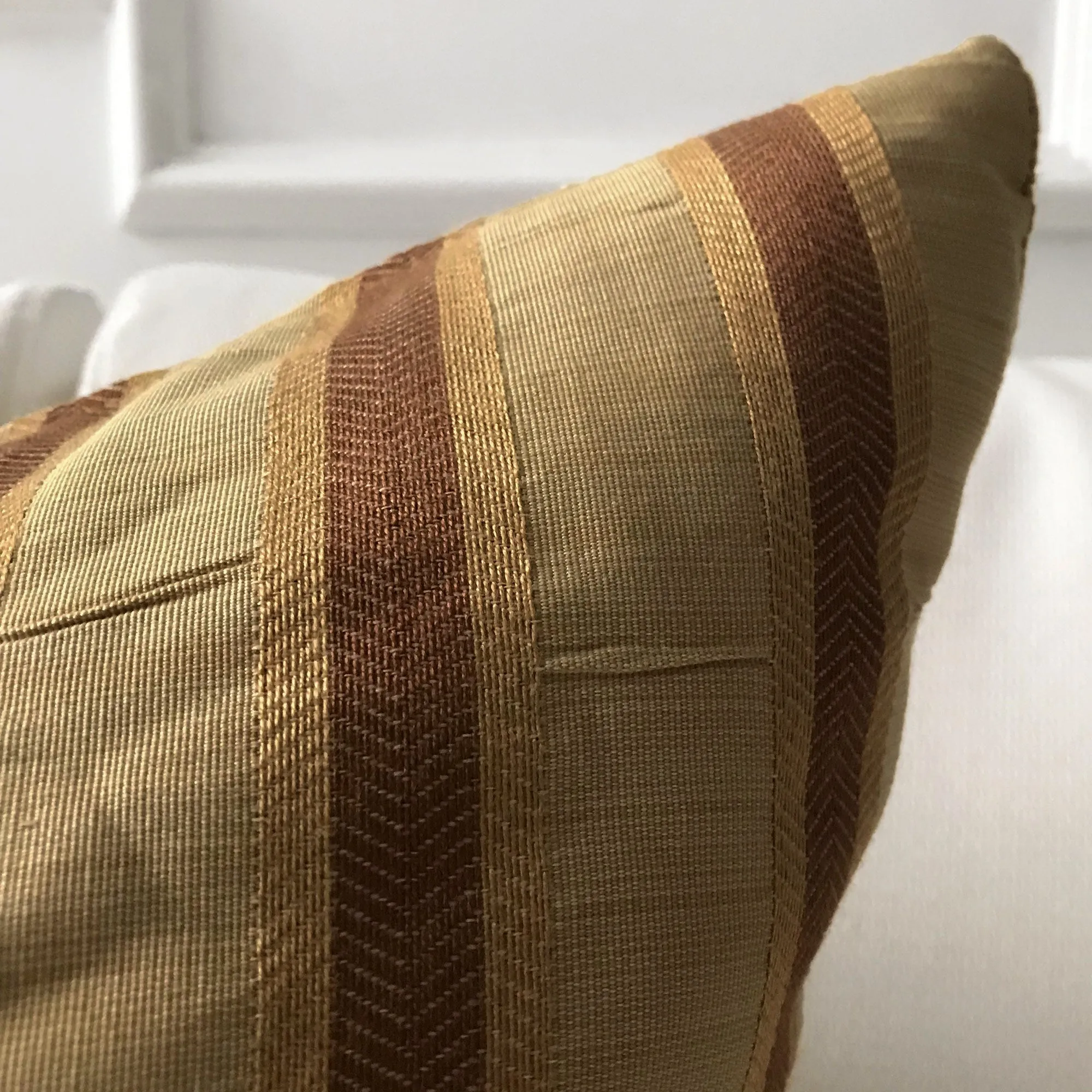 Sage Traditional Striped Throw Pillow Cover 24x24